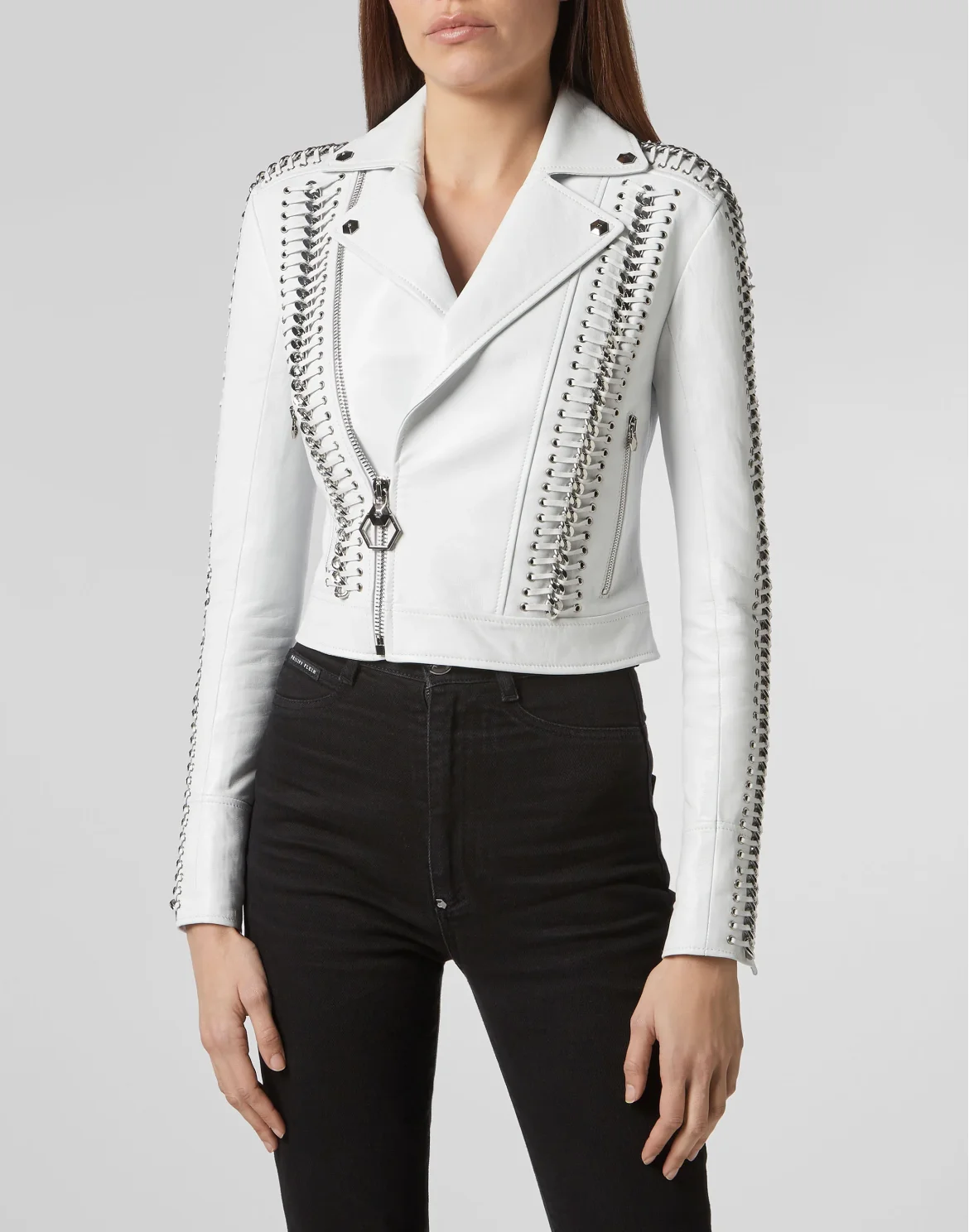 Leather Biker Elegant, цвет: Белый