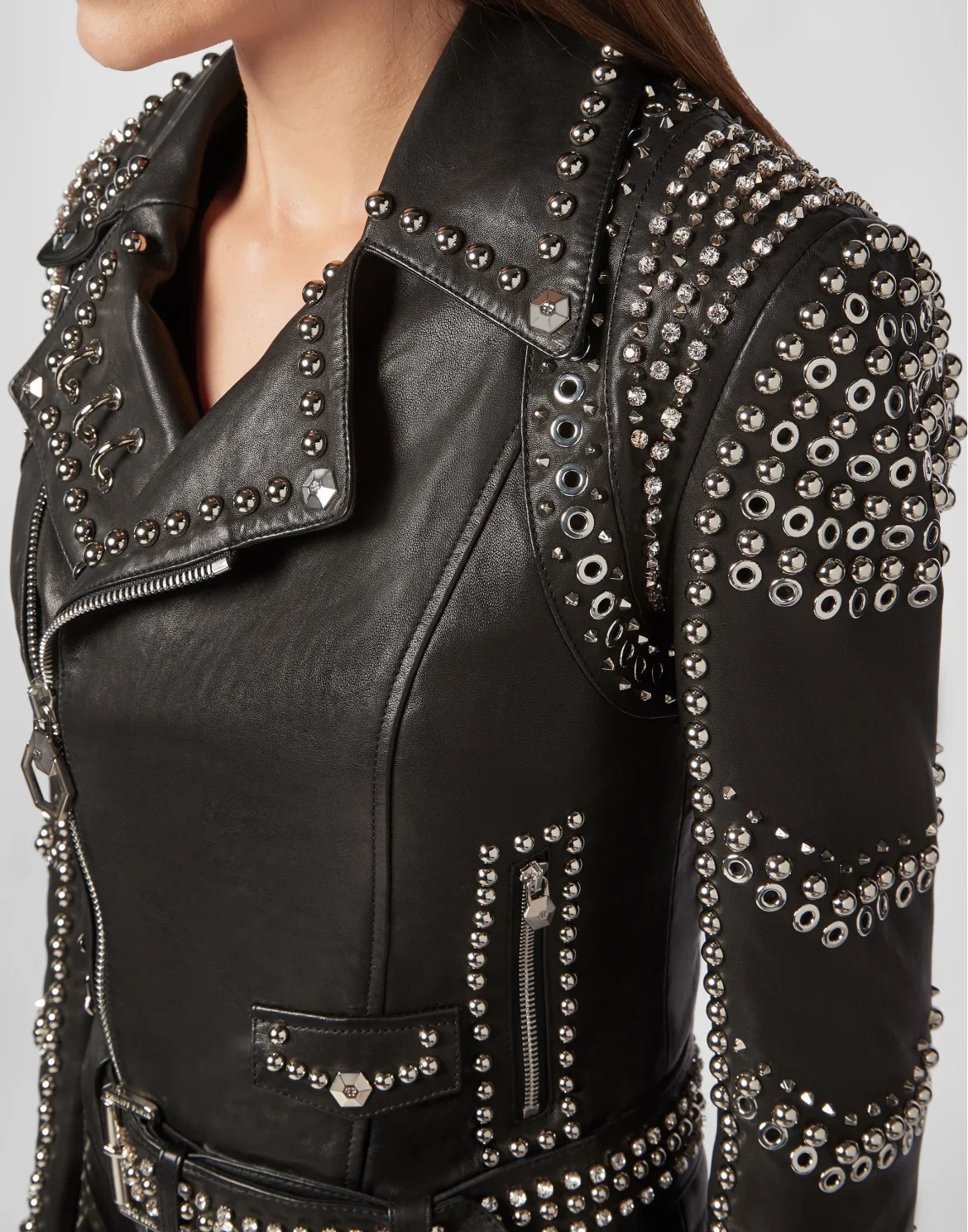 Leather Biker Studs, цвет: Черный