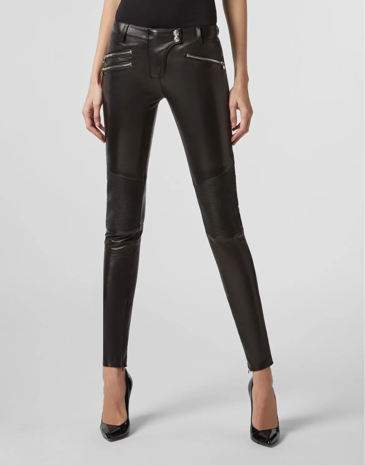 Leather Bikers Elegant, цвет: Черный