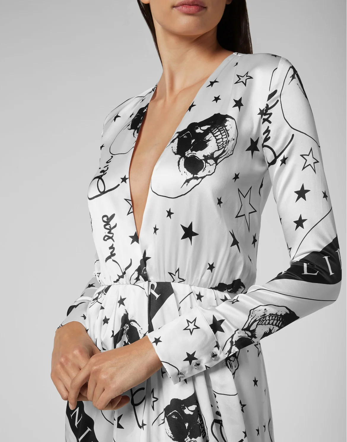 Long Dress Stars and skull, цвет: Белый