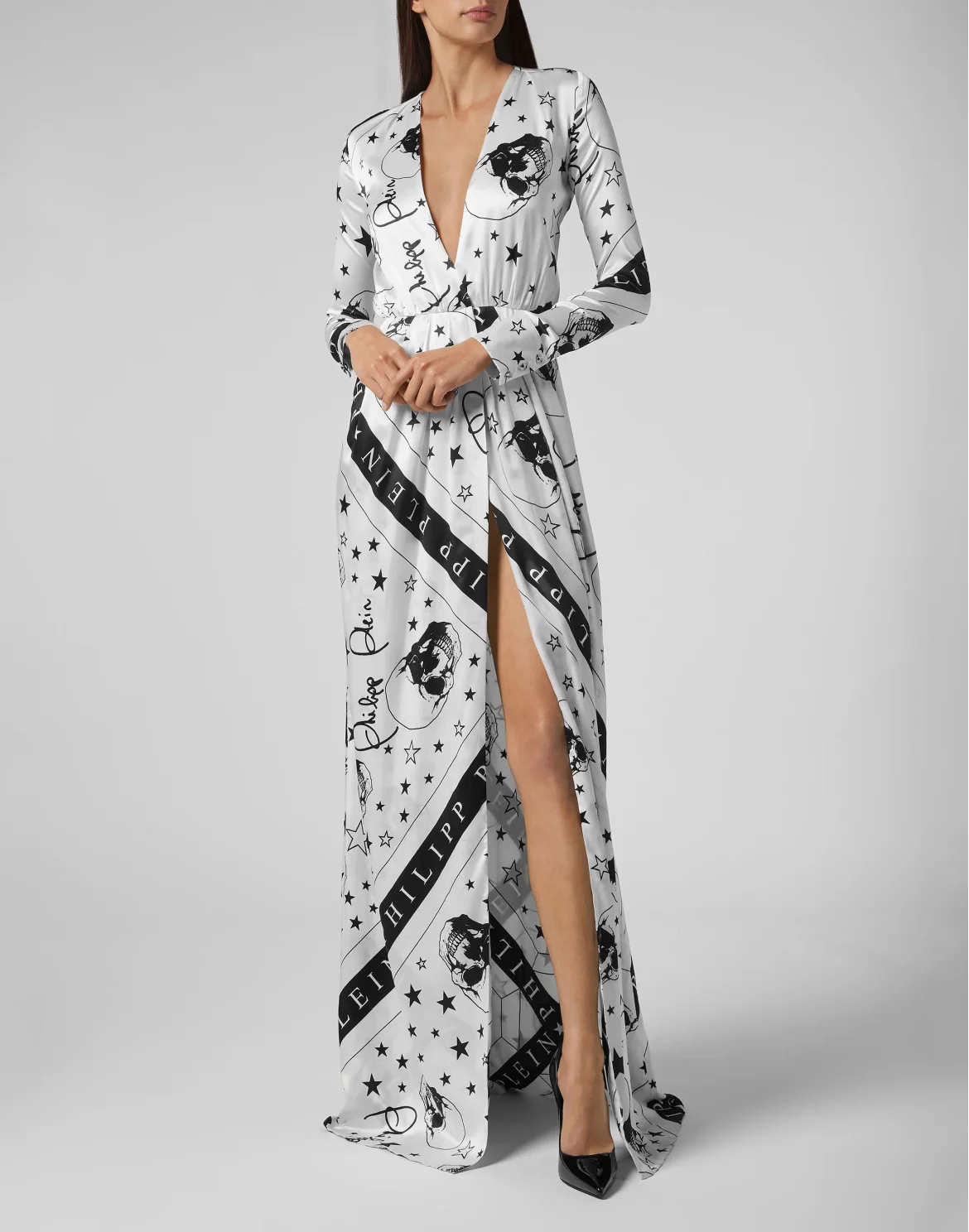 Long Dress Stars and skull, цвет: Белый