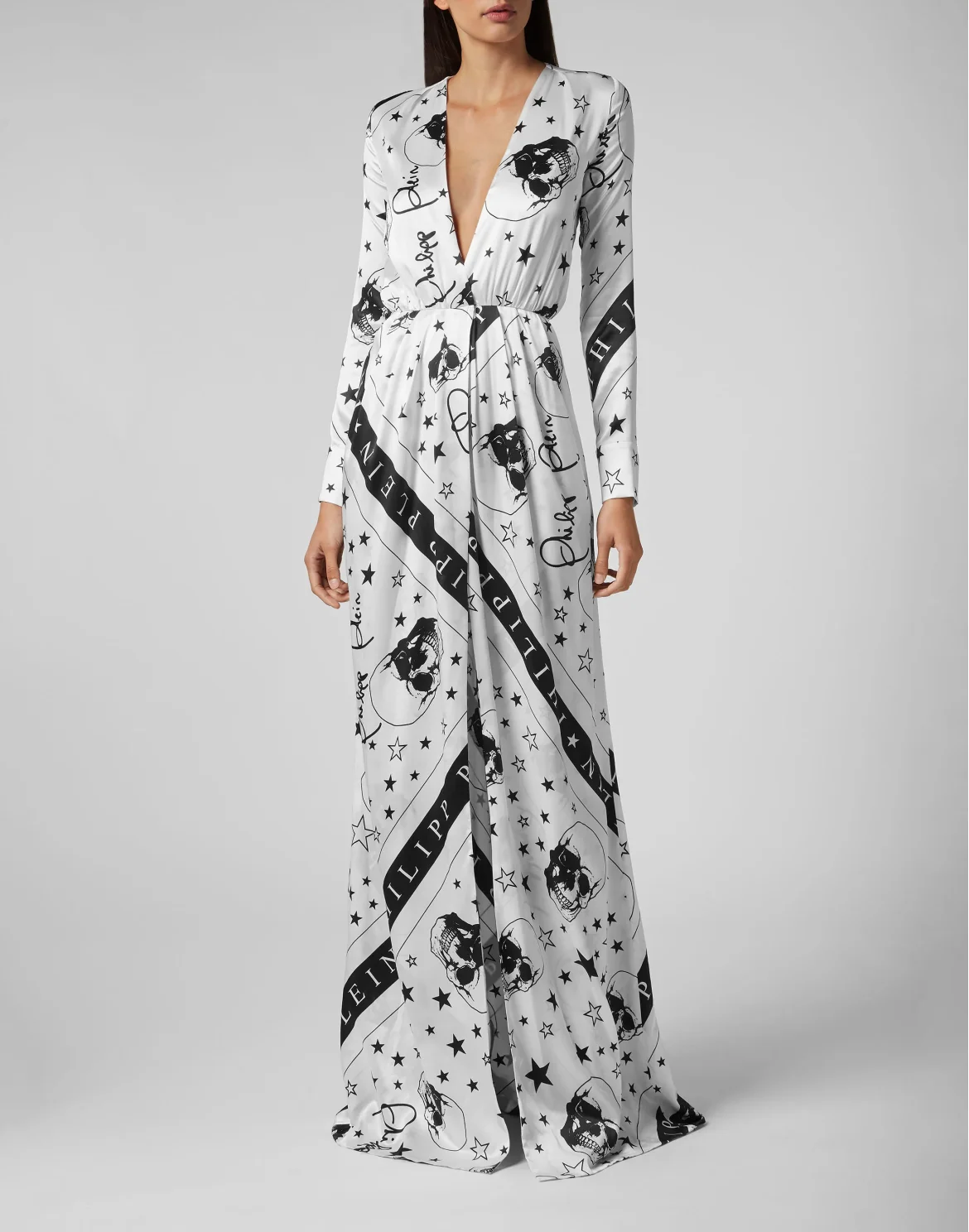 Long Dress Stars and skull, цвет: Белый