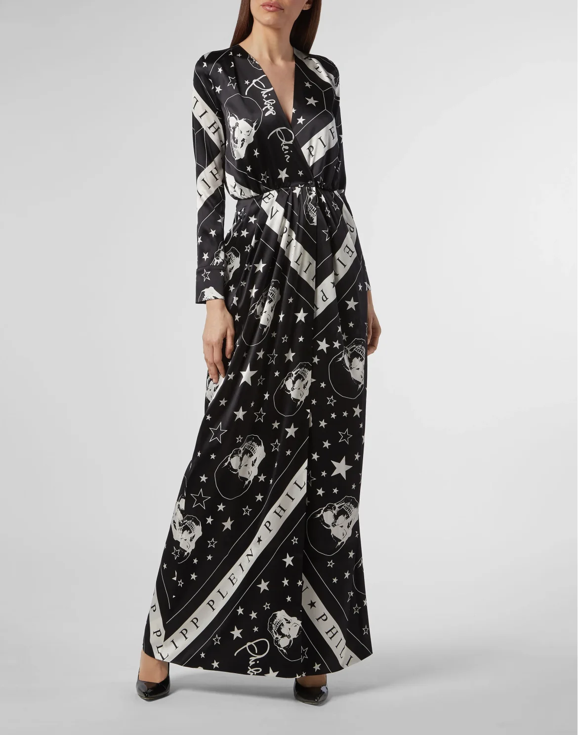 Long Dress Stars and skull, цвет: Черный