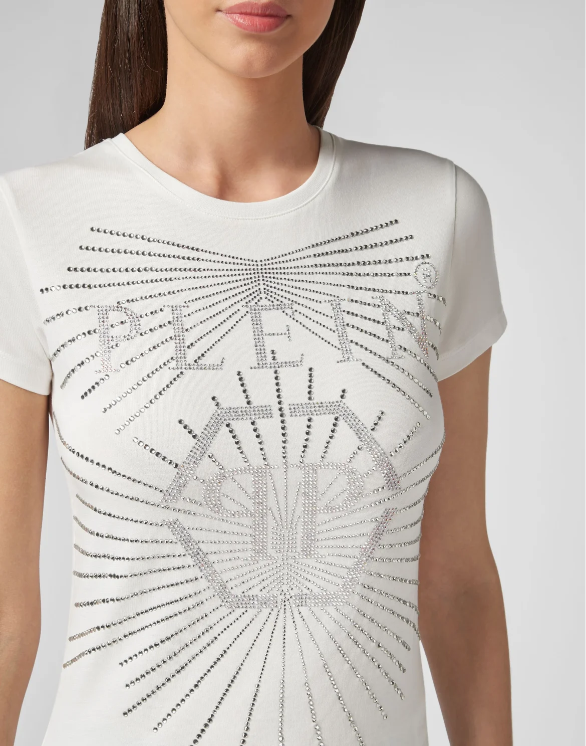 T-shirt Round Neck SS Crystal, цвет: Белый