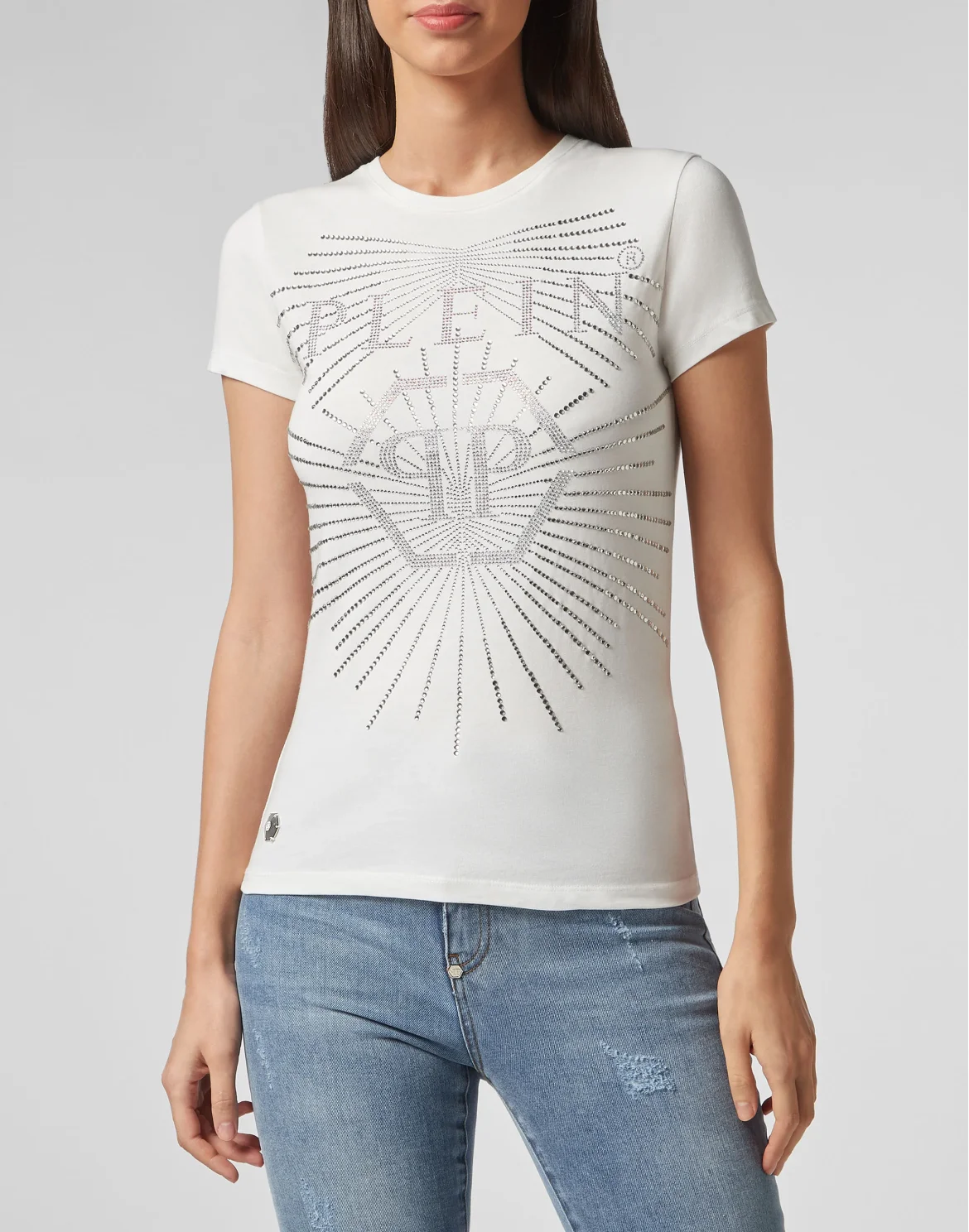 T-shirt Round Neck SS Crystal, цвет: Белый