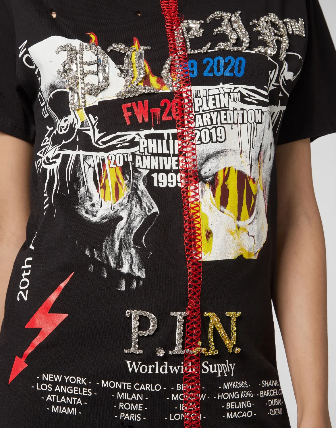 T-shirt Round Neck SS Rock PP, цвет: Черный