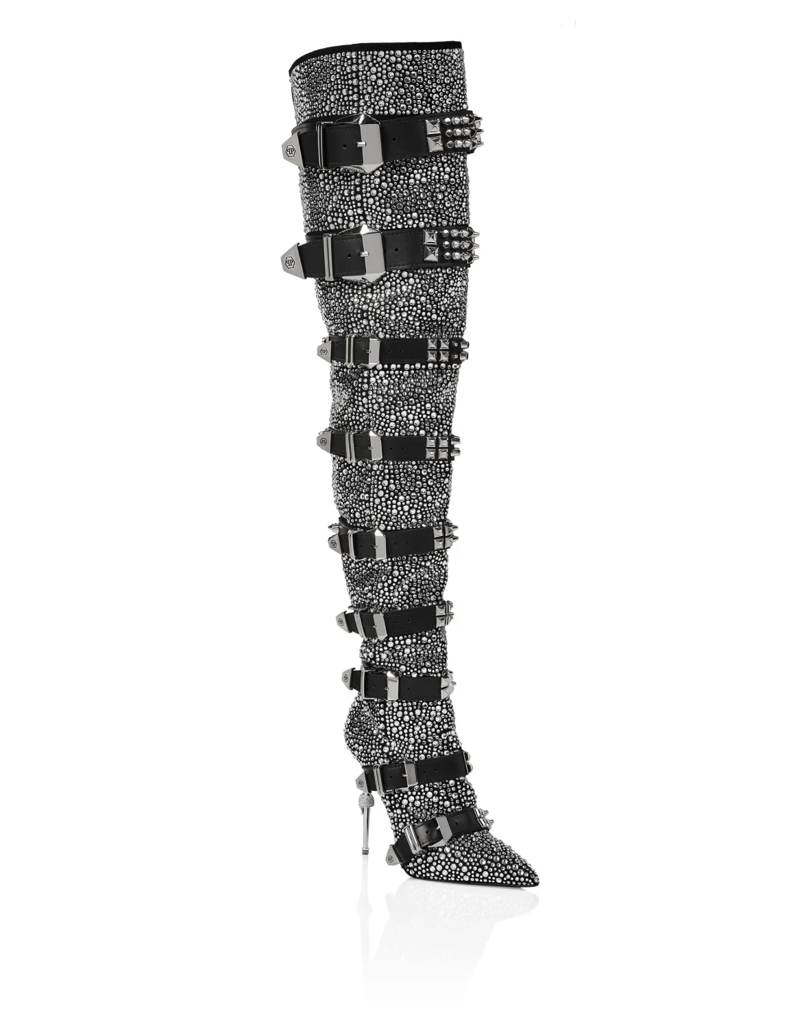 Suede bootie high heels Crystal, цвет: Черный