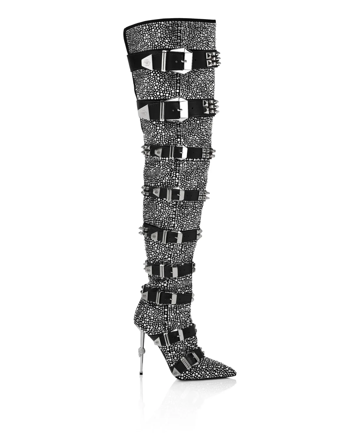 Suede bootie high heels Crystal, цвет: Черный