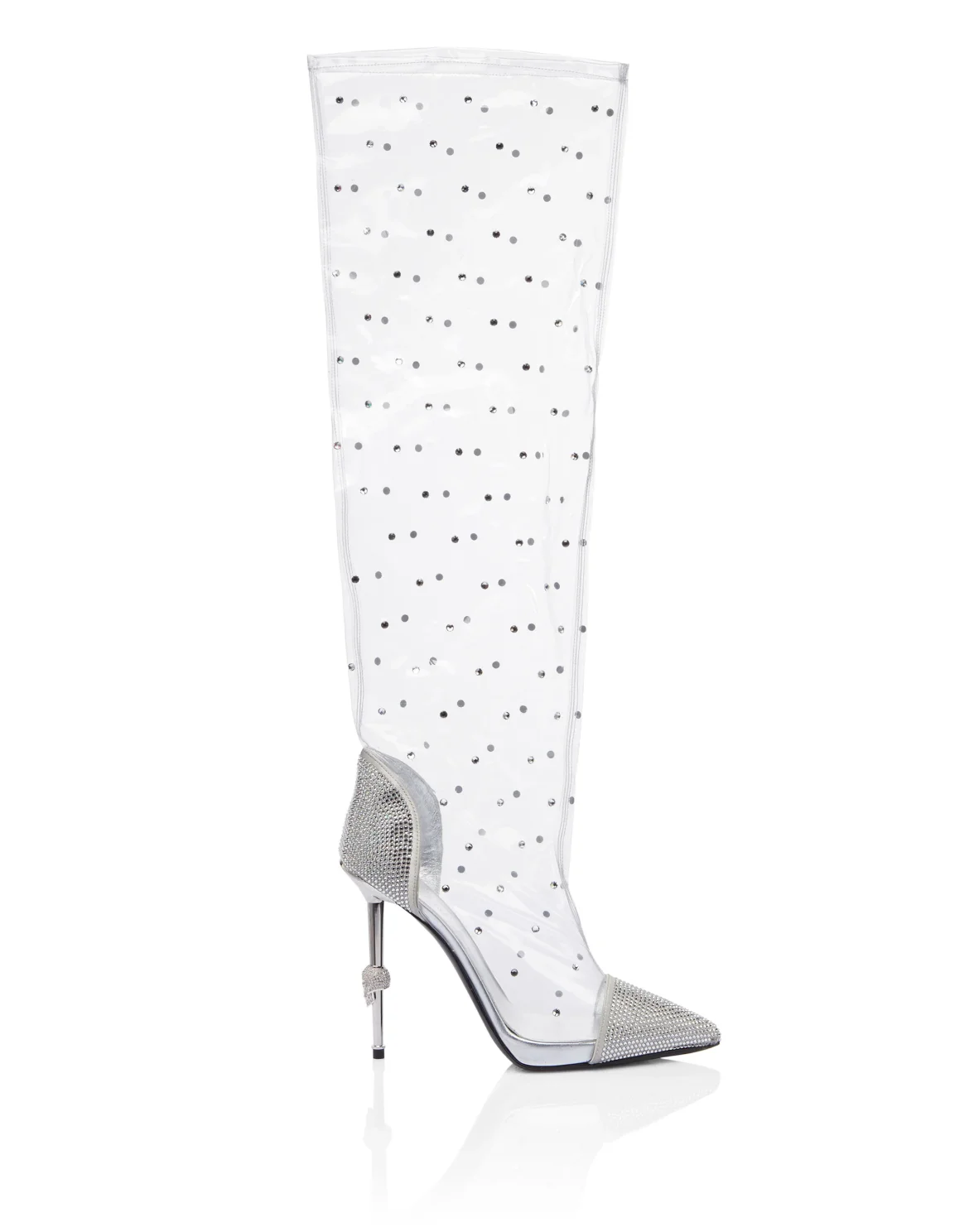 Boots High Heels High Crystal, цвет: Белый