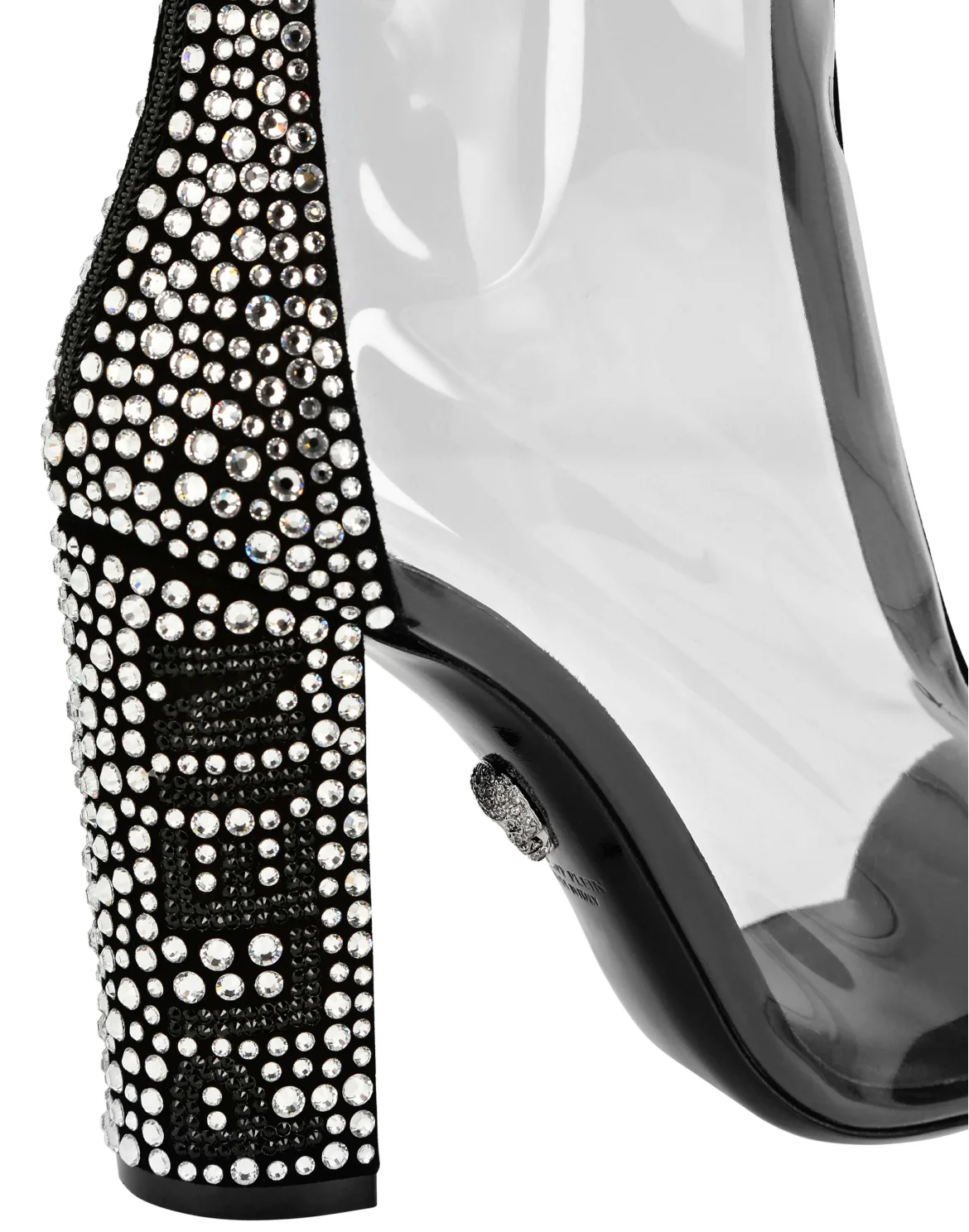 Boots High Heels Mid Crystal, цвет: Черный