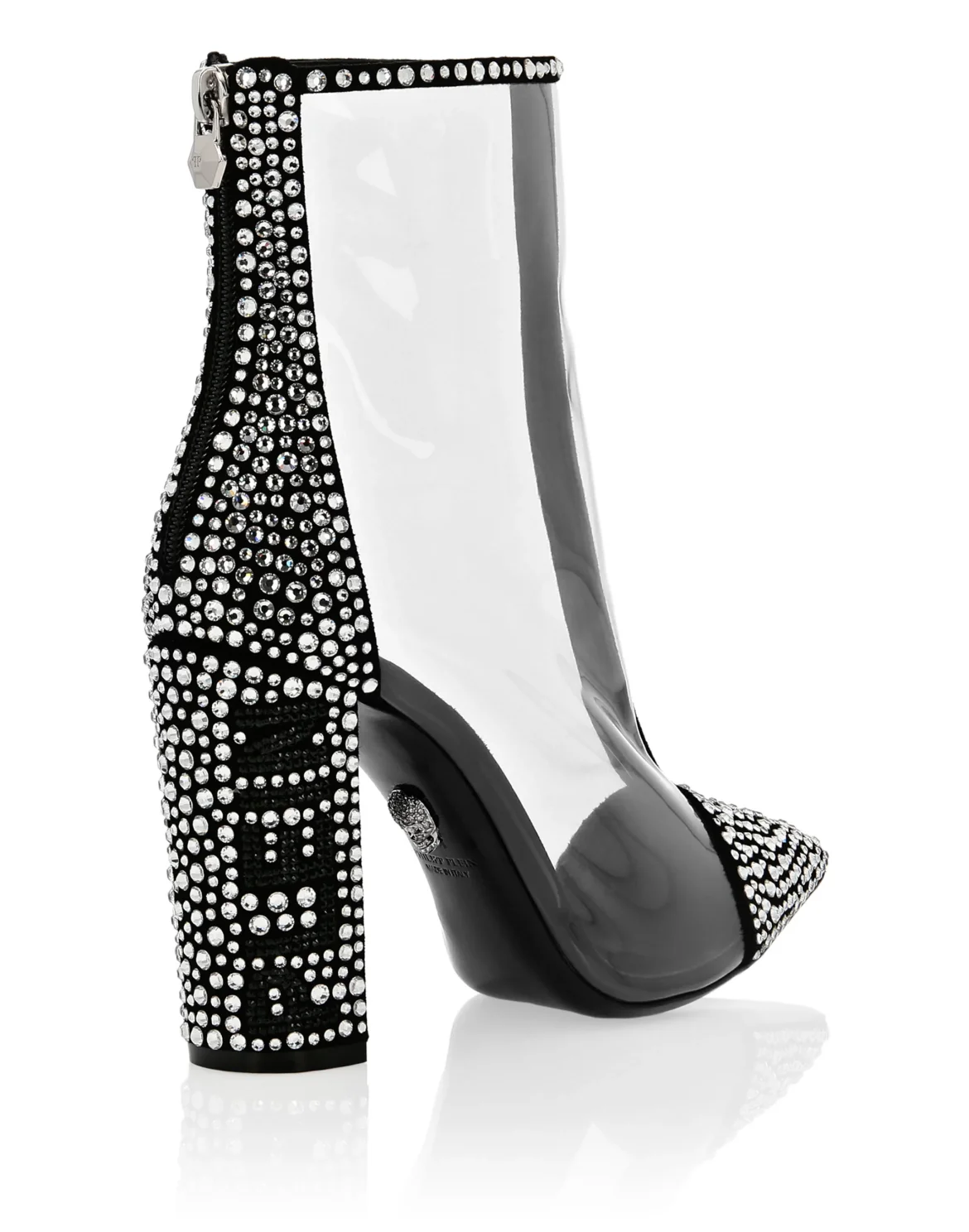 Boots High Heels Mid Crystal, цвет: Черный