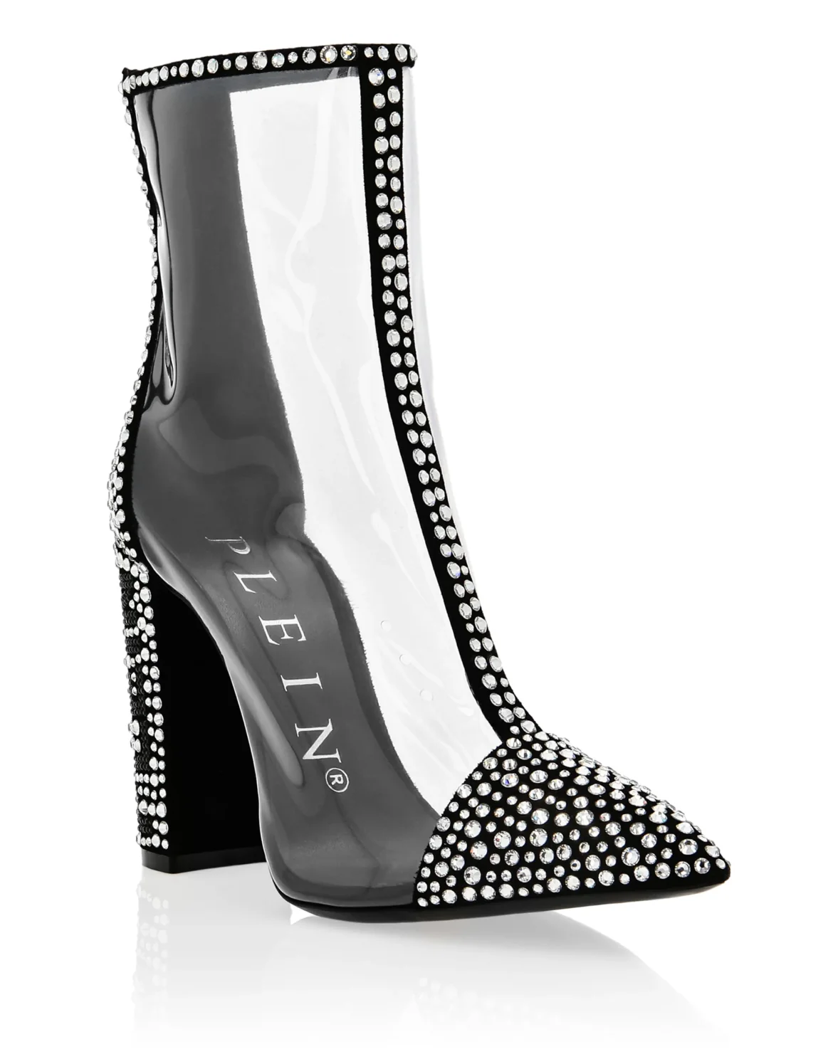Boots High Heels Mid Crystal, цвет: Черный