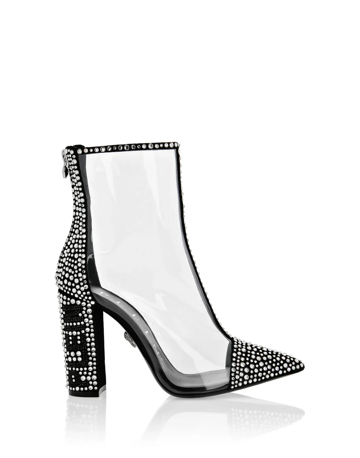 Boots High Heels Mid Crystal, цвет: Черный