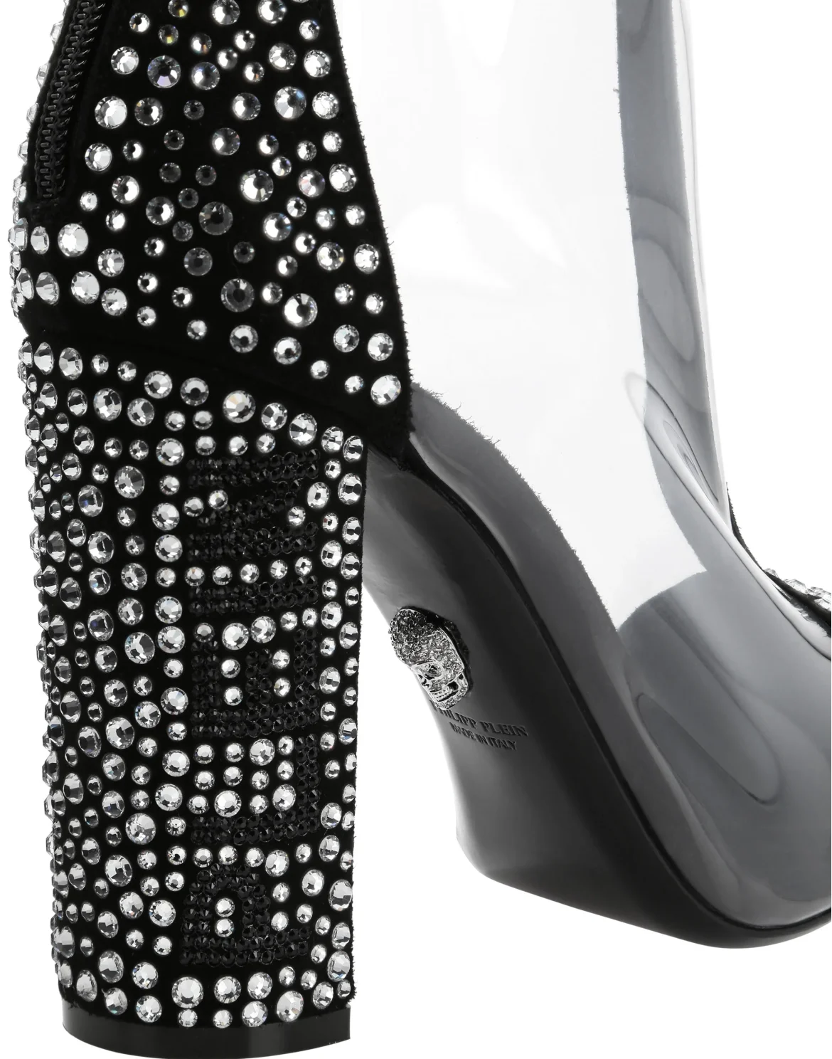 Boots High Heels Mid Crystal, цвет: Черный