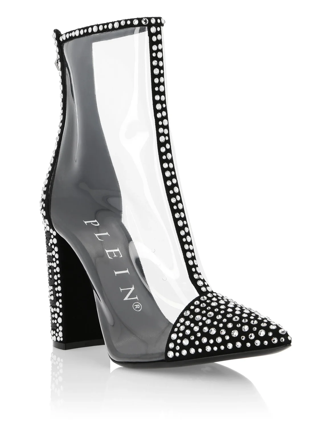 Boots High Heels Mid Crystal, цвет: Черный