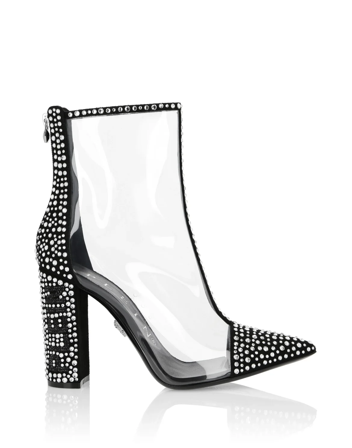 Boots High Heels Mid Crystal, цвет: Черный