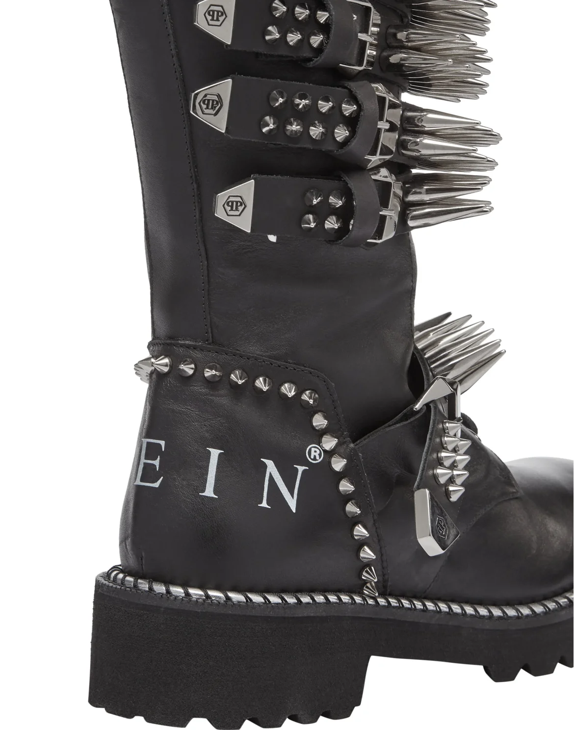 Boots Flat High Studs, цвет: Черный