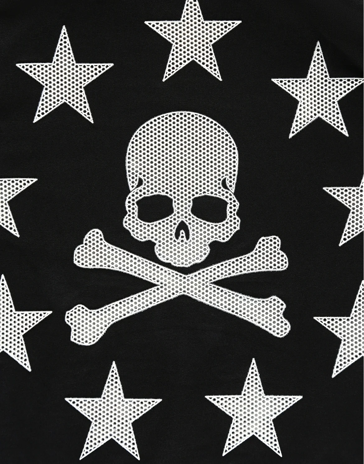Hoodie Sweatjacket Stars and skull, цвет: Черный