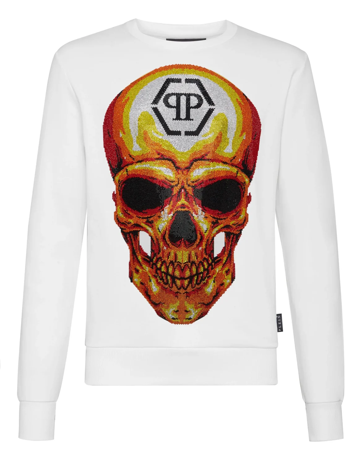 Sweatshirt LS Skull crystal, цвет: Белый