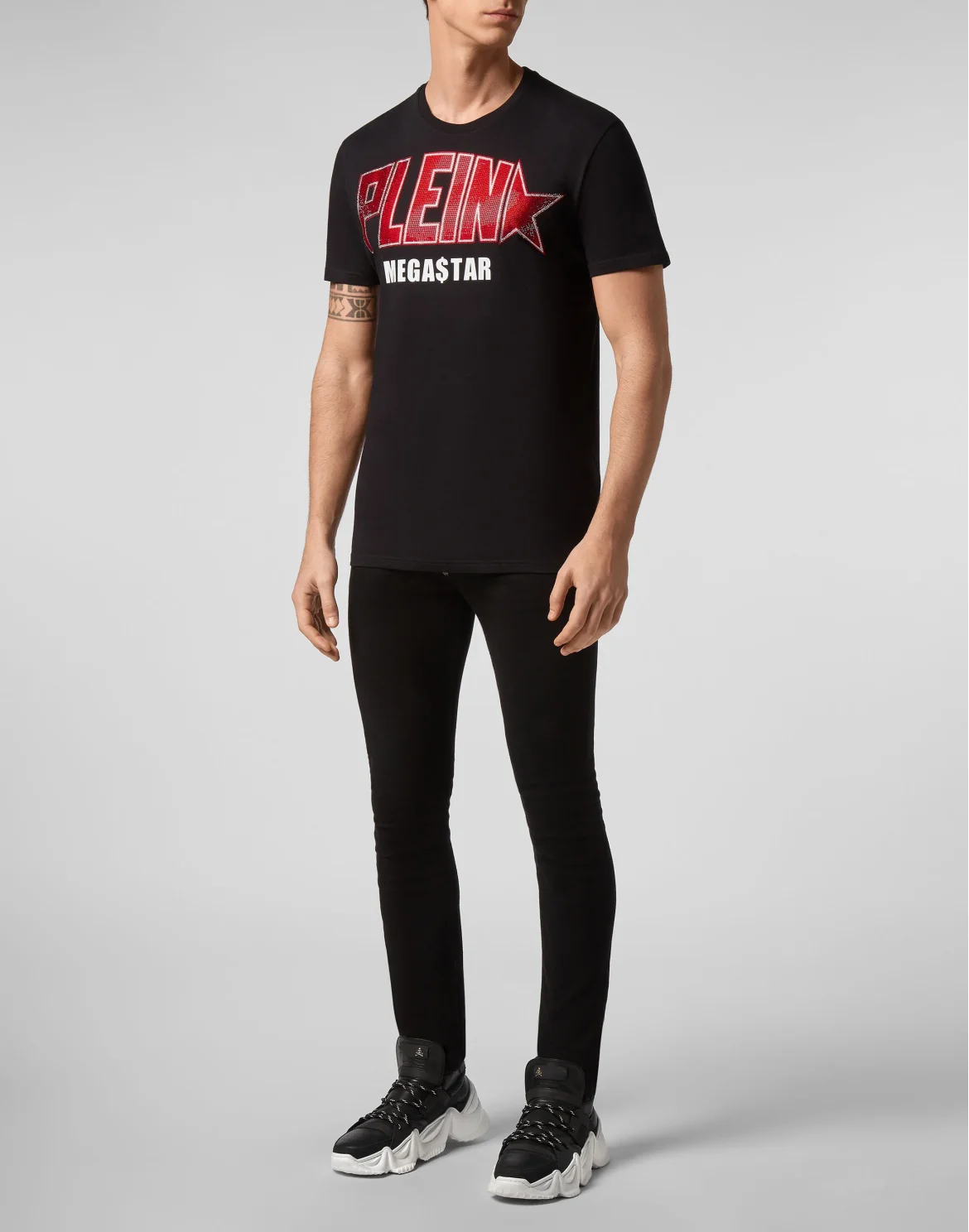 T-shirt Round Neck SS Plein Star, цвет: Черный