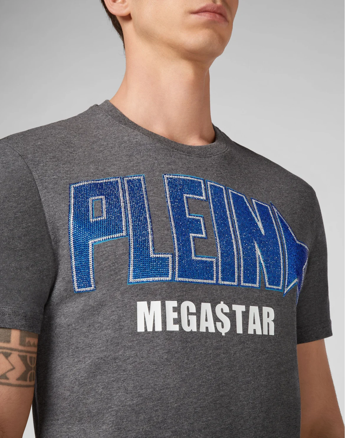 T-shirt Round Neck SS Plein Star, цвет: Серый