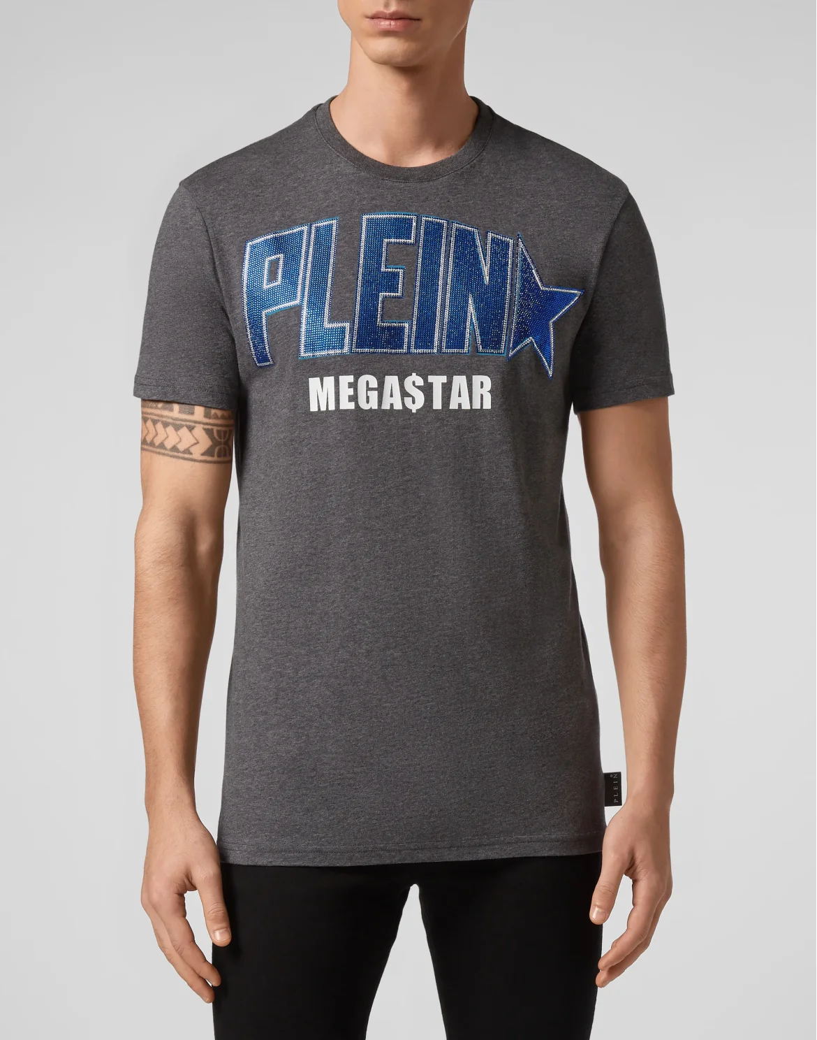T-shirt Round Neck SS Plein Star, цвет: Серый