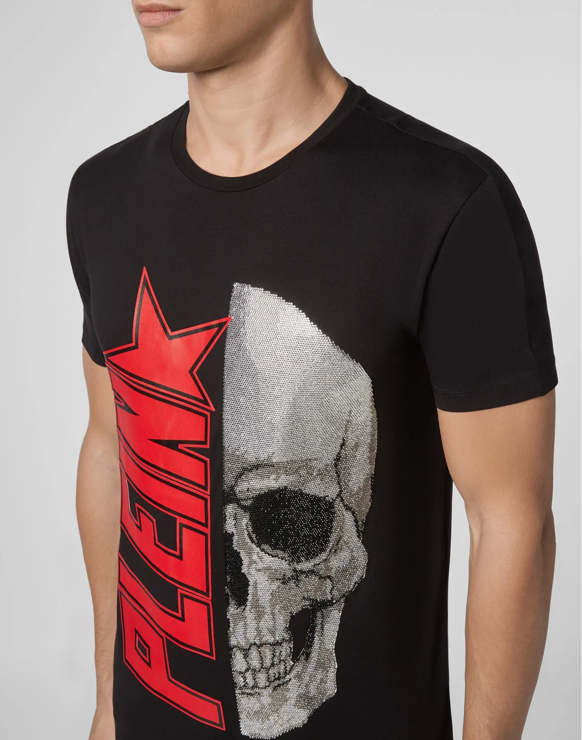 T-shirt Round Neck SS Plein Star, цвет: Черный
