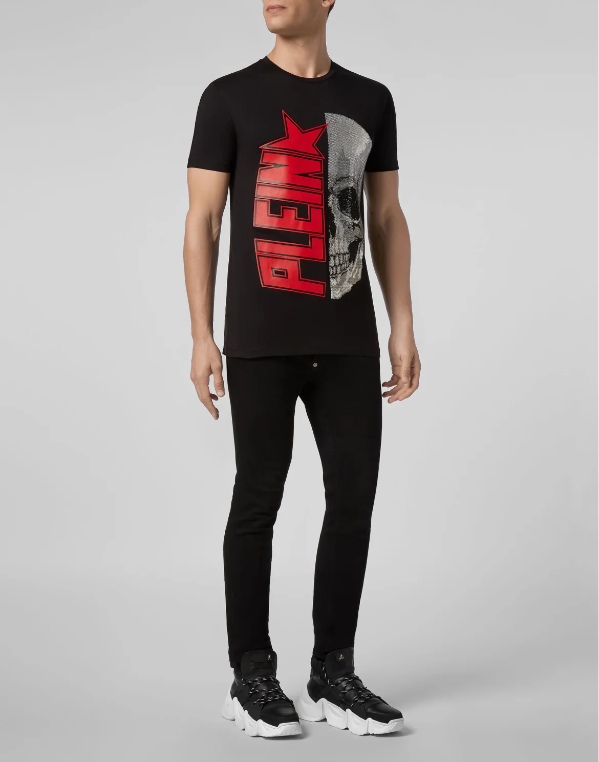 T-shirt Round Neck SS Plein Star, цвет: Черный