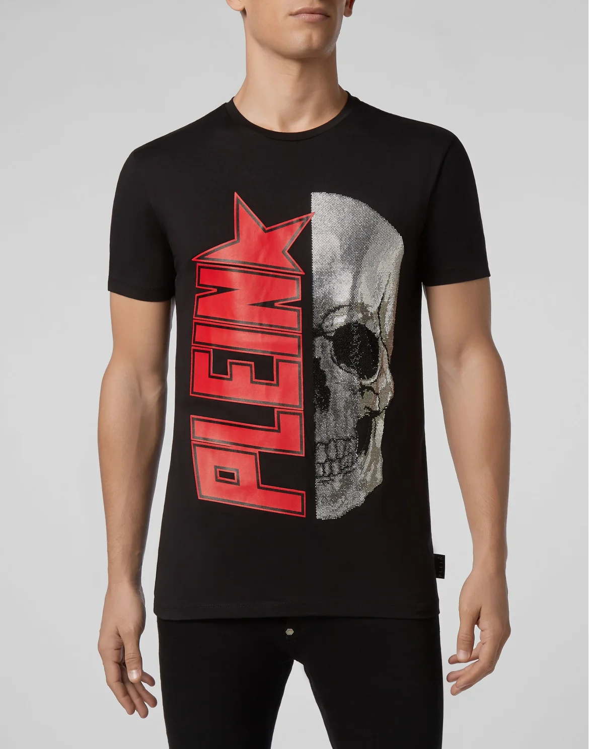 T-shirt Round Neck SS Plein Star, цвет: Черный
