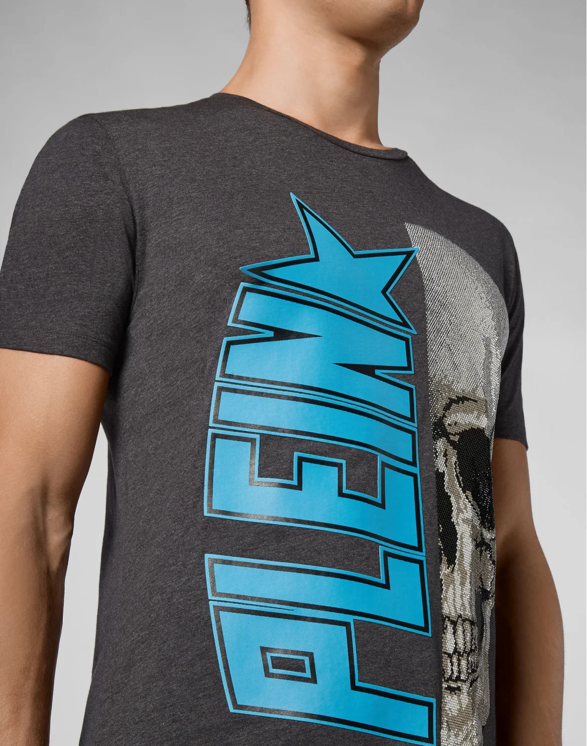 T-shirt Round Neck SS Plein Star, цвет: Серый