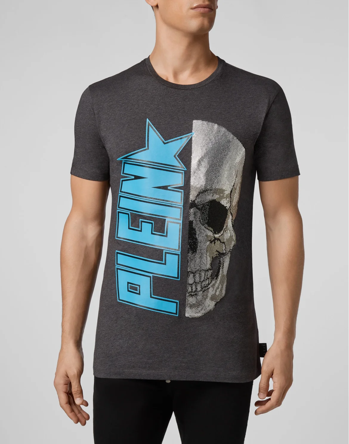 T-shirt Round Neck SS Plein Star, цвет: Серый