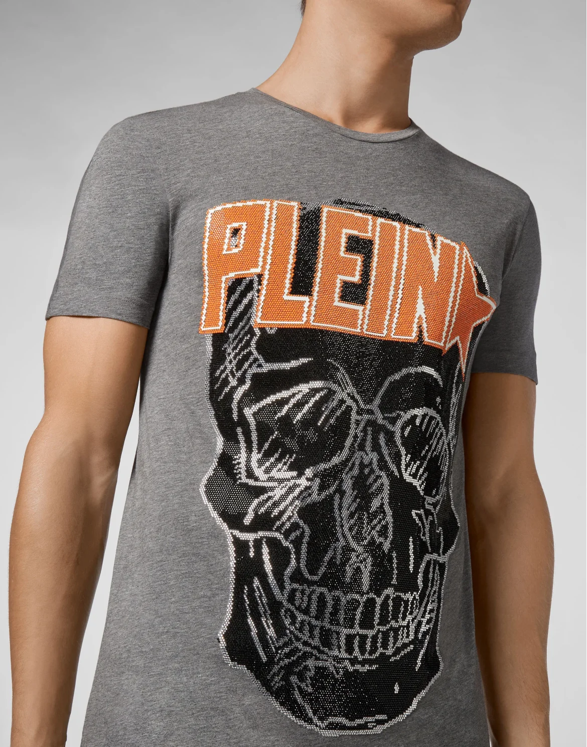 T-shirt Round Neck SS Plein Star, цвет: Серый