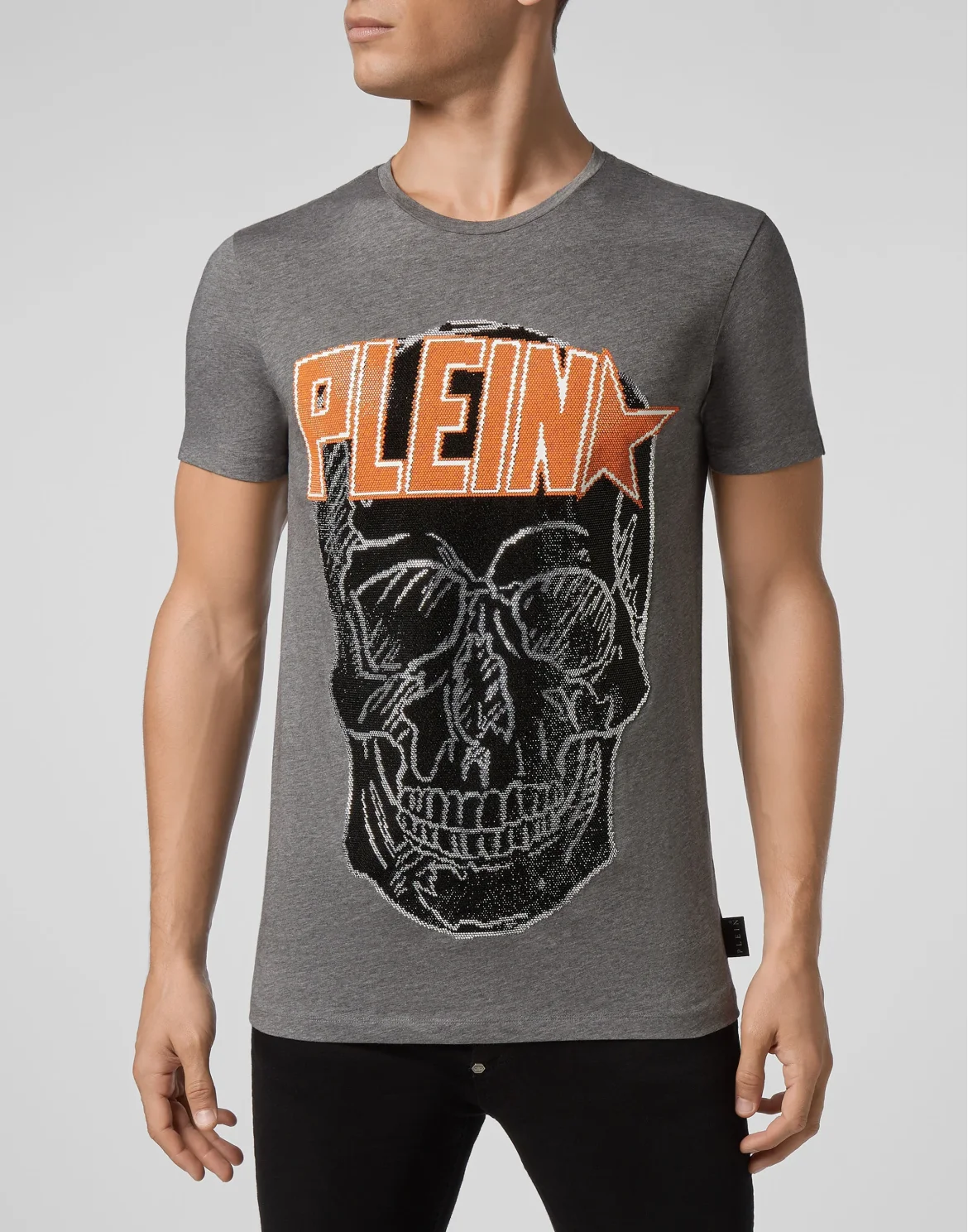 T-shirt Round Neck SS Plein Star, цвет: Серый