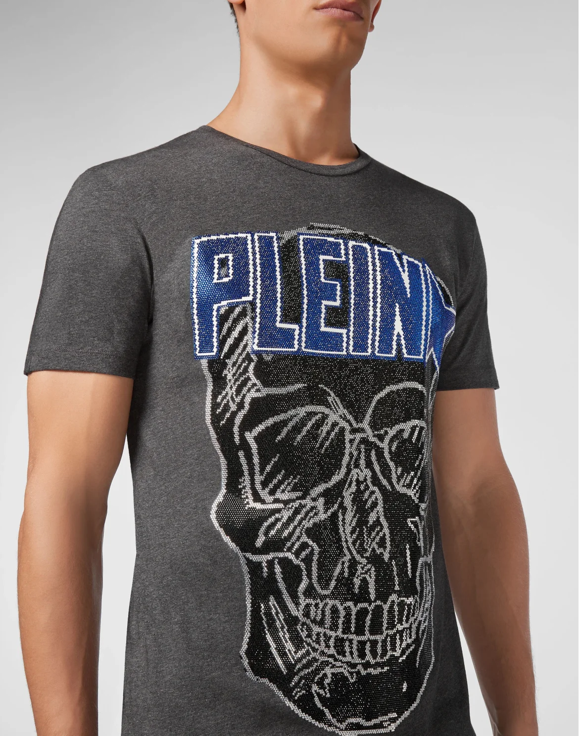 T-shirt Round Neck SS Plein Star, цвет: Серый