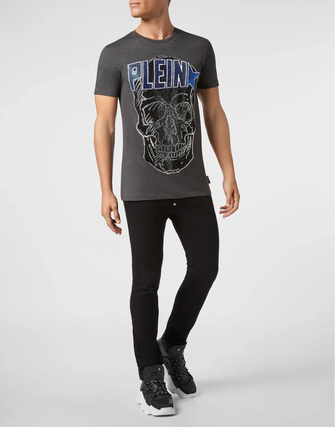 T-shirt Round Neck SS Plein Star, цвет: Серый