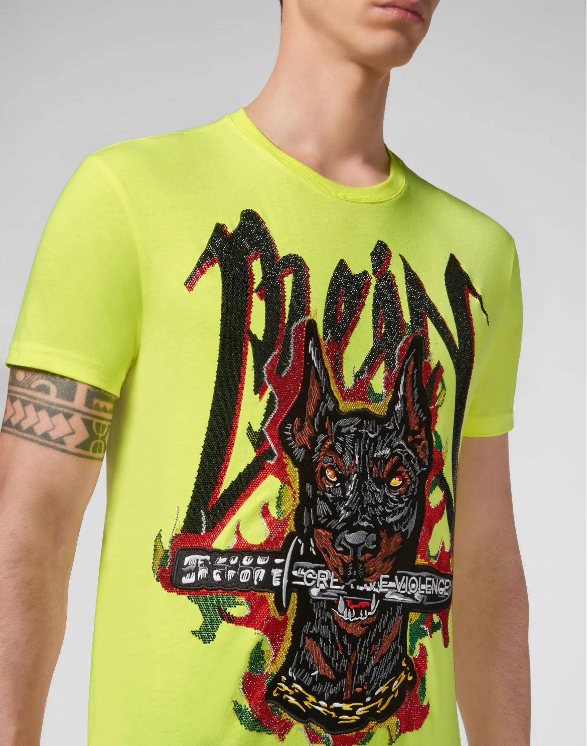 T-shirt Round Neck SS Graffiti, цвет: Желтый