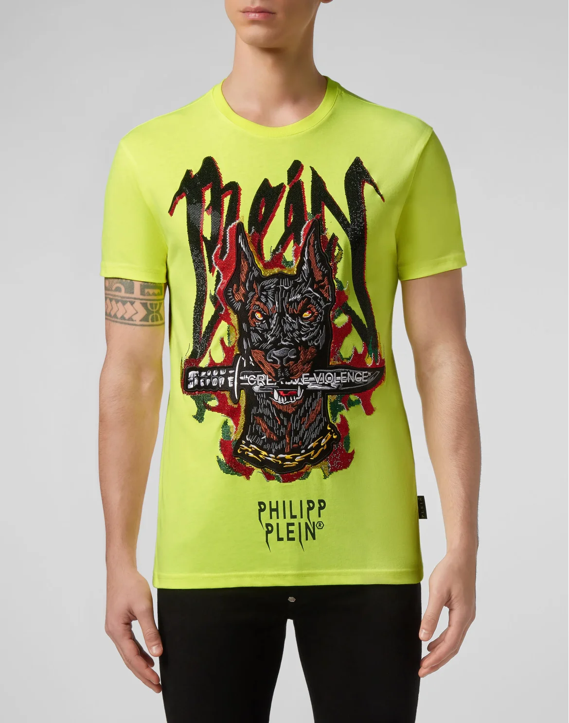 T-shirt Round Neck SS Graffiti, цвет: Желтый