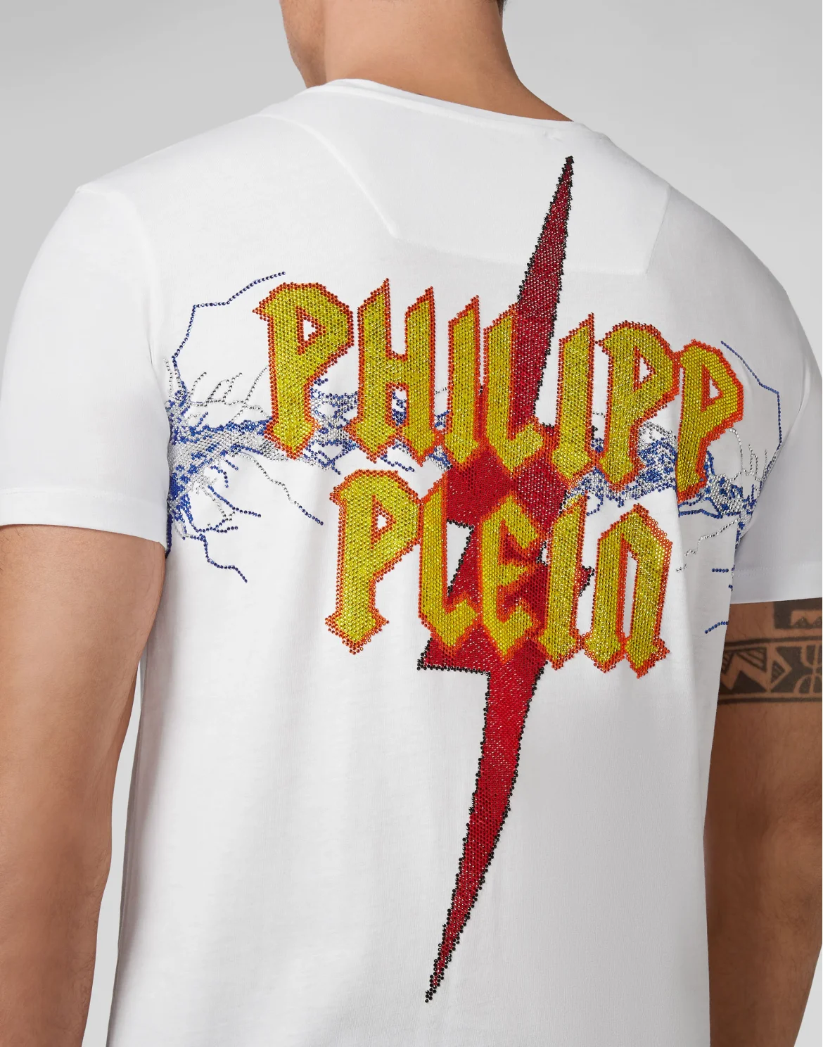 T-shirt Round Neck SS Skull crystal, цвет: Белый