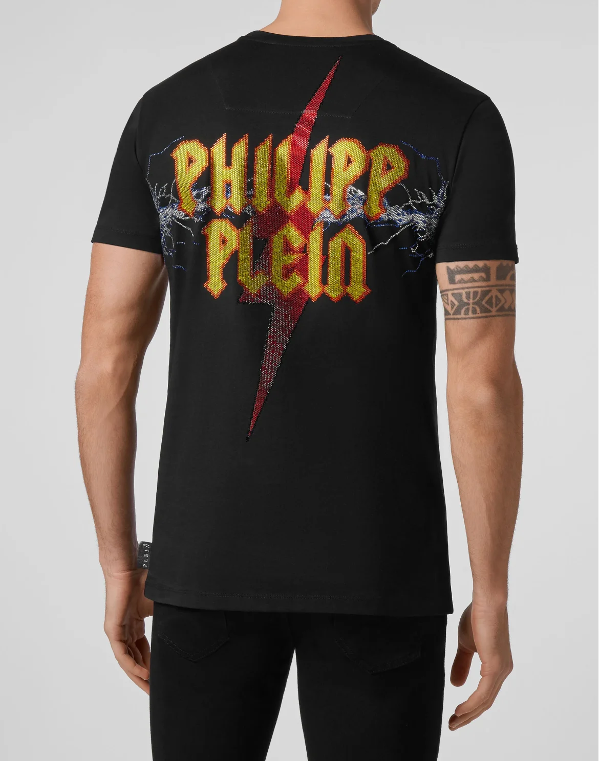 T-shirt Round Neck SS Skull crystal, цвет: Черный