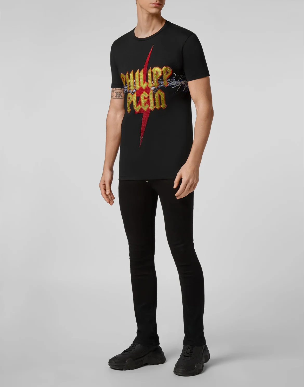 T-shirt Round Neck SS Rock PP, цвет: Черный