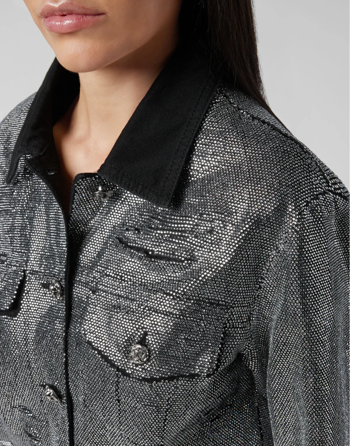 Denim Jacket Crystal, цвет: Черный