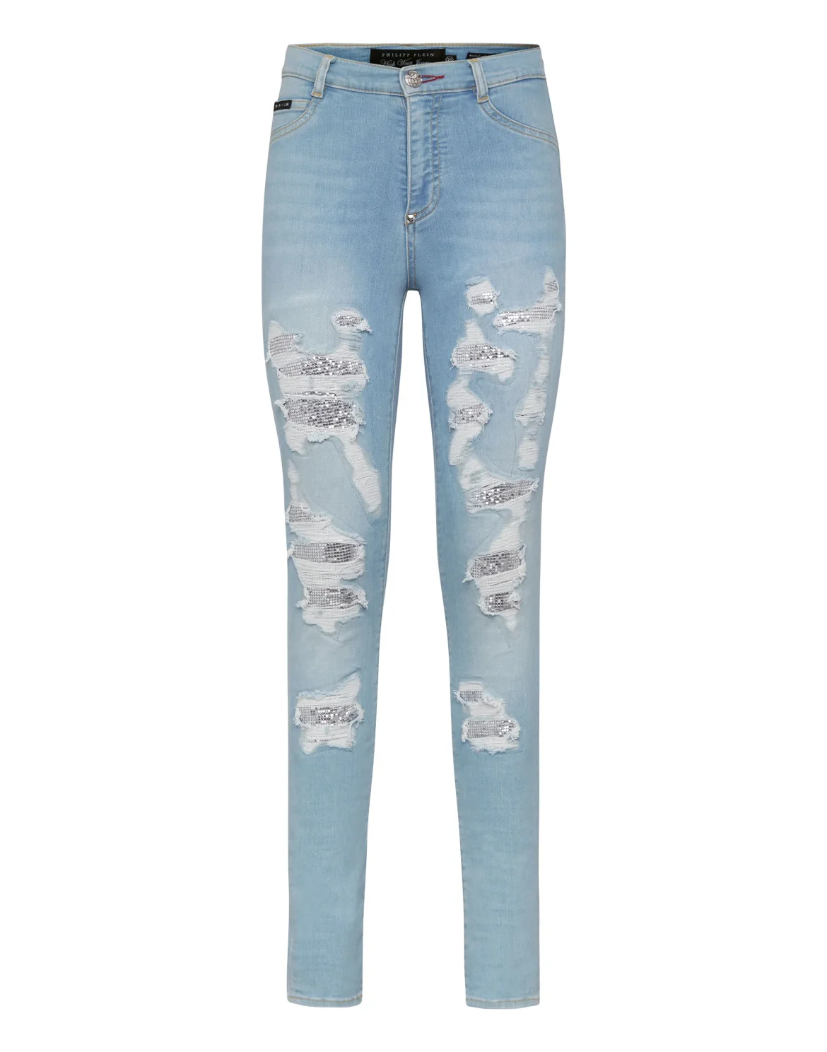 High Waist Jegging Destroyed, цвет: Голубой