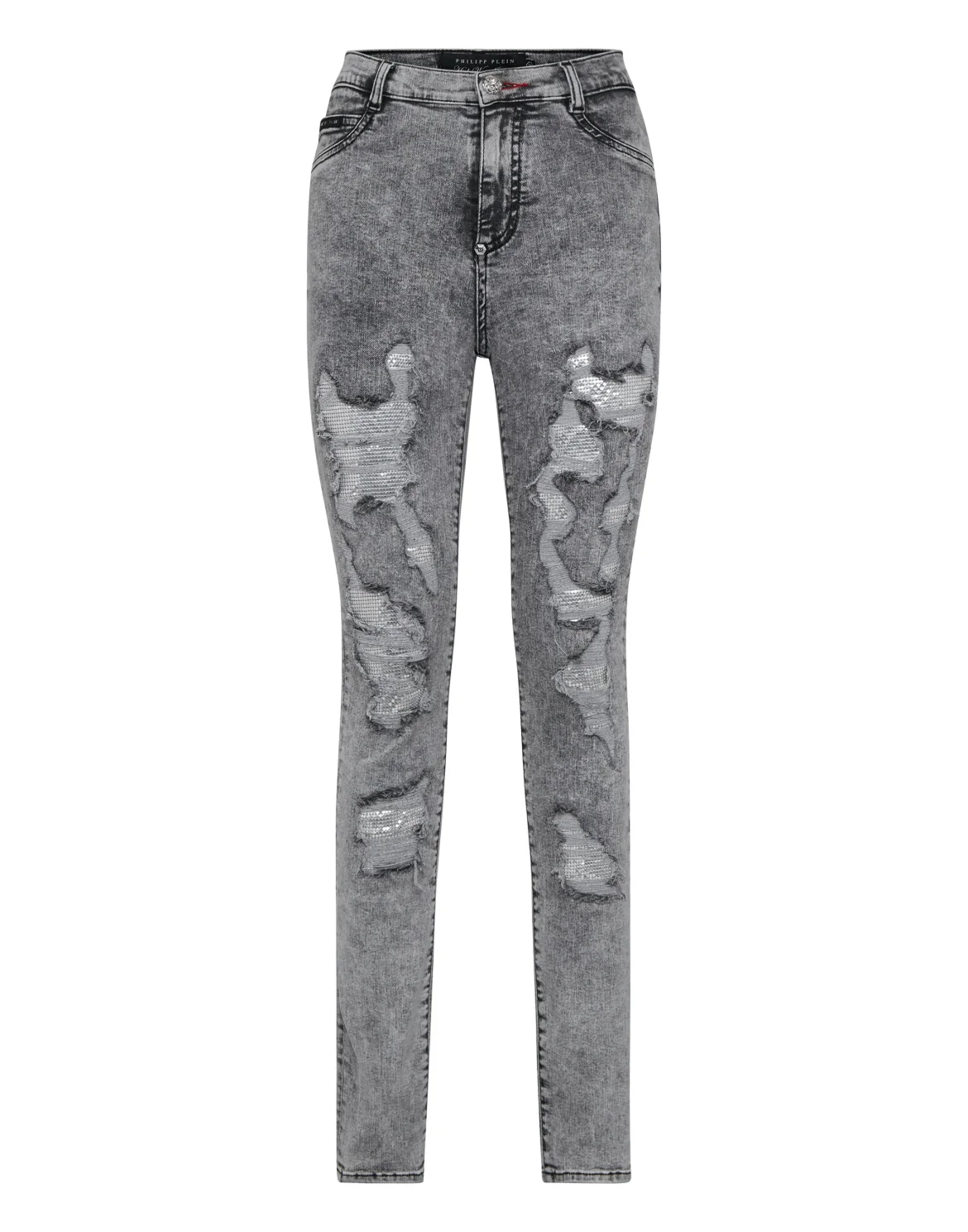 High Waist Jegging Destroyed, цвет: Серый