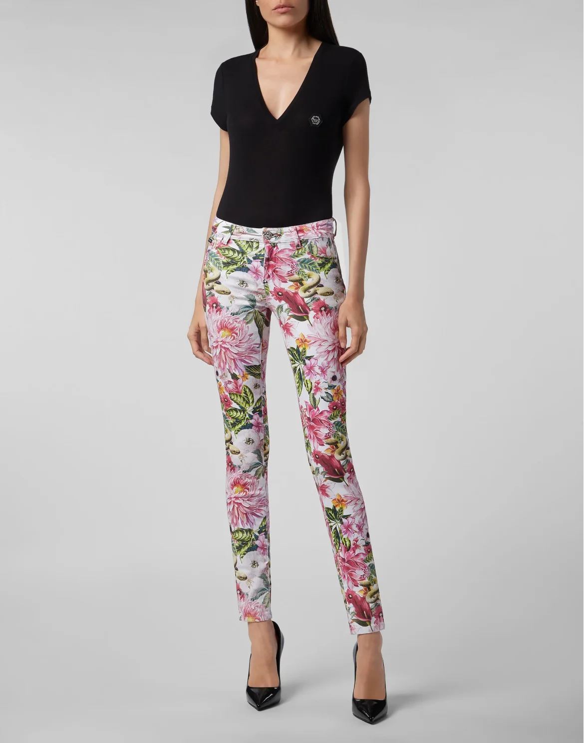 Jeggins Flowers, цвет: Белый