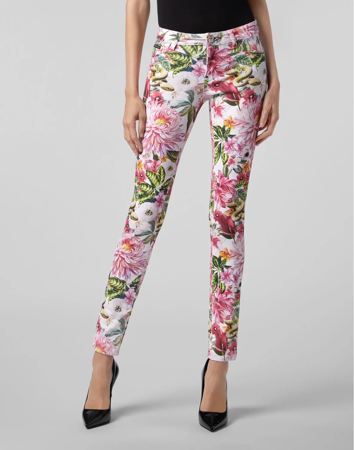 Jeggins Flowers, цвет: Белый