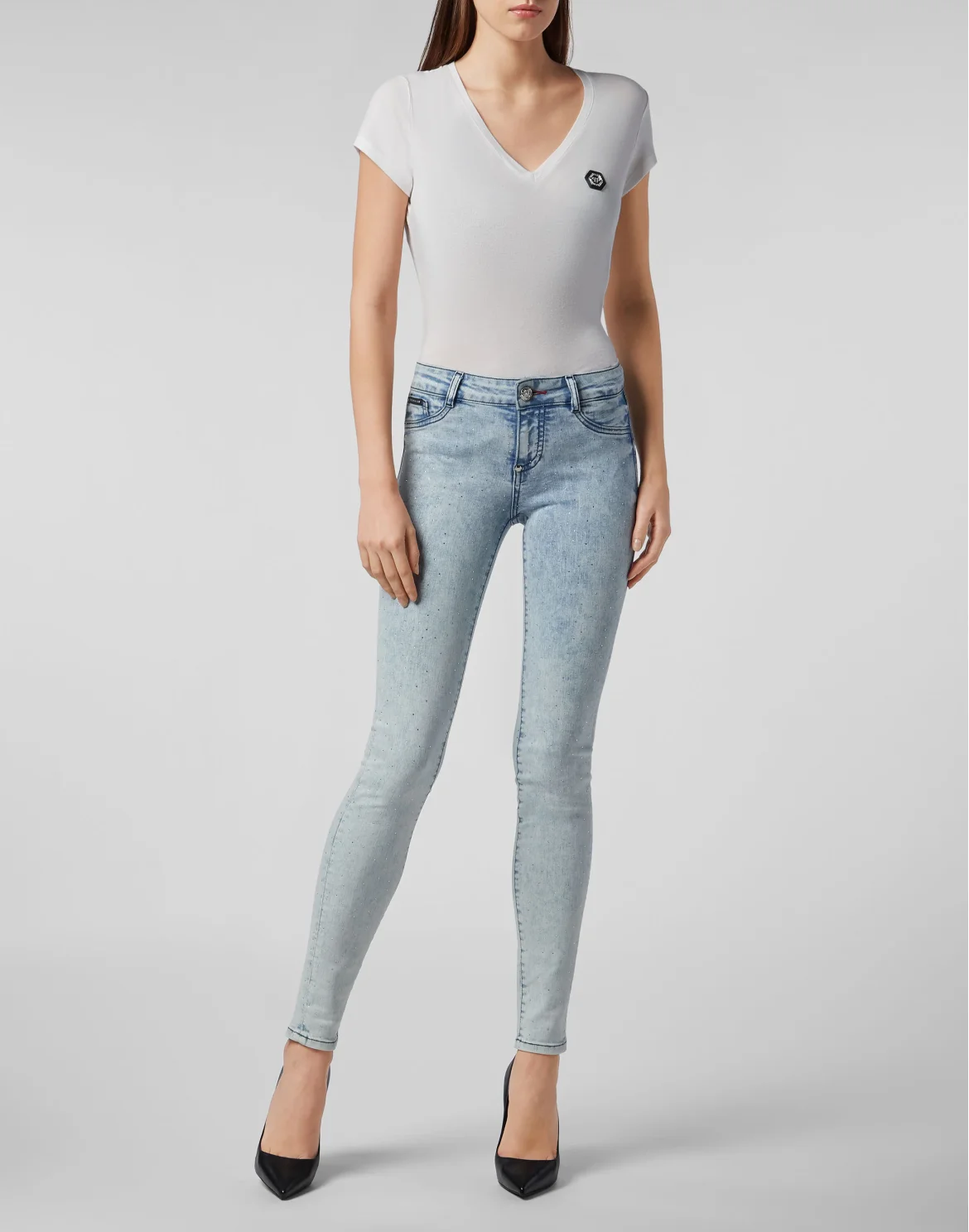 Jeggins Crystal, цвет: Голубой