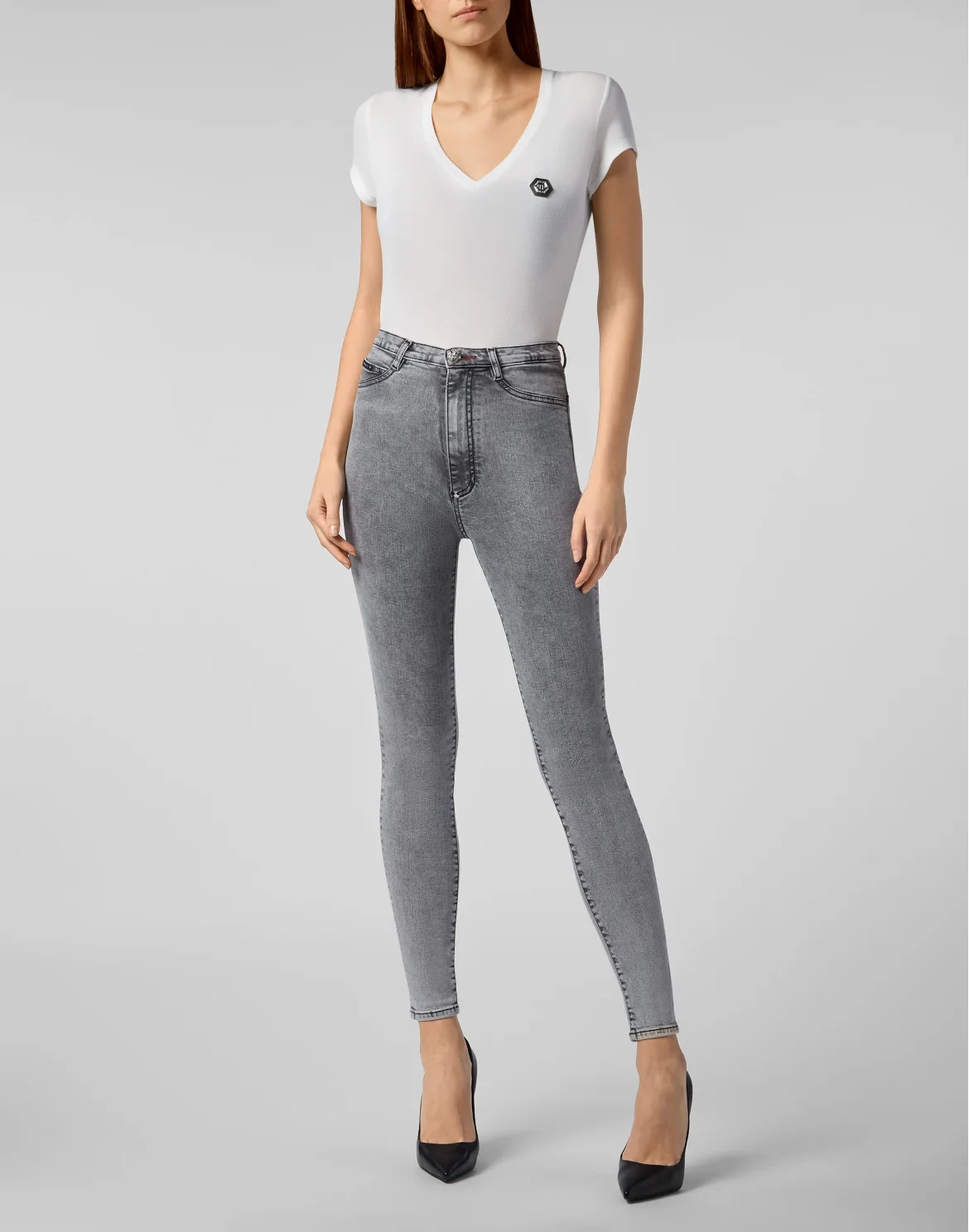 Super High Waist Jegging, цвет: Серый