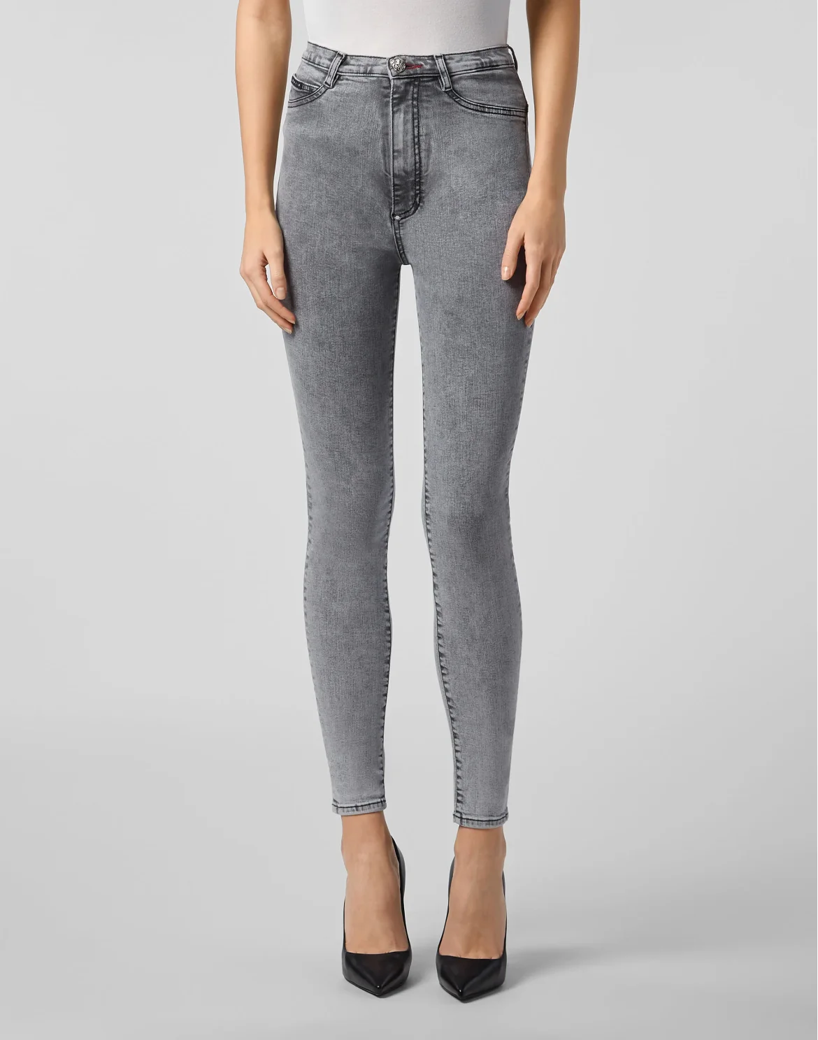 Super High Waist Jegging, цвет: Серый