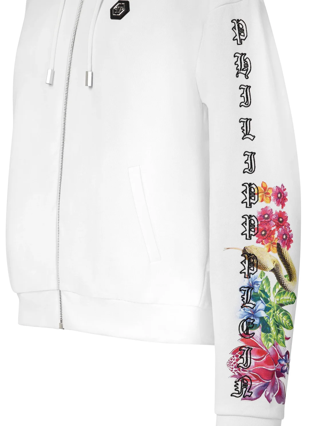 Hoodie Sweatjacket Flowers, цвет: Белый