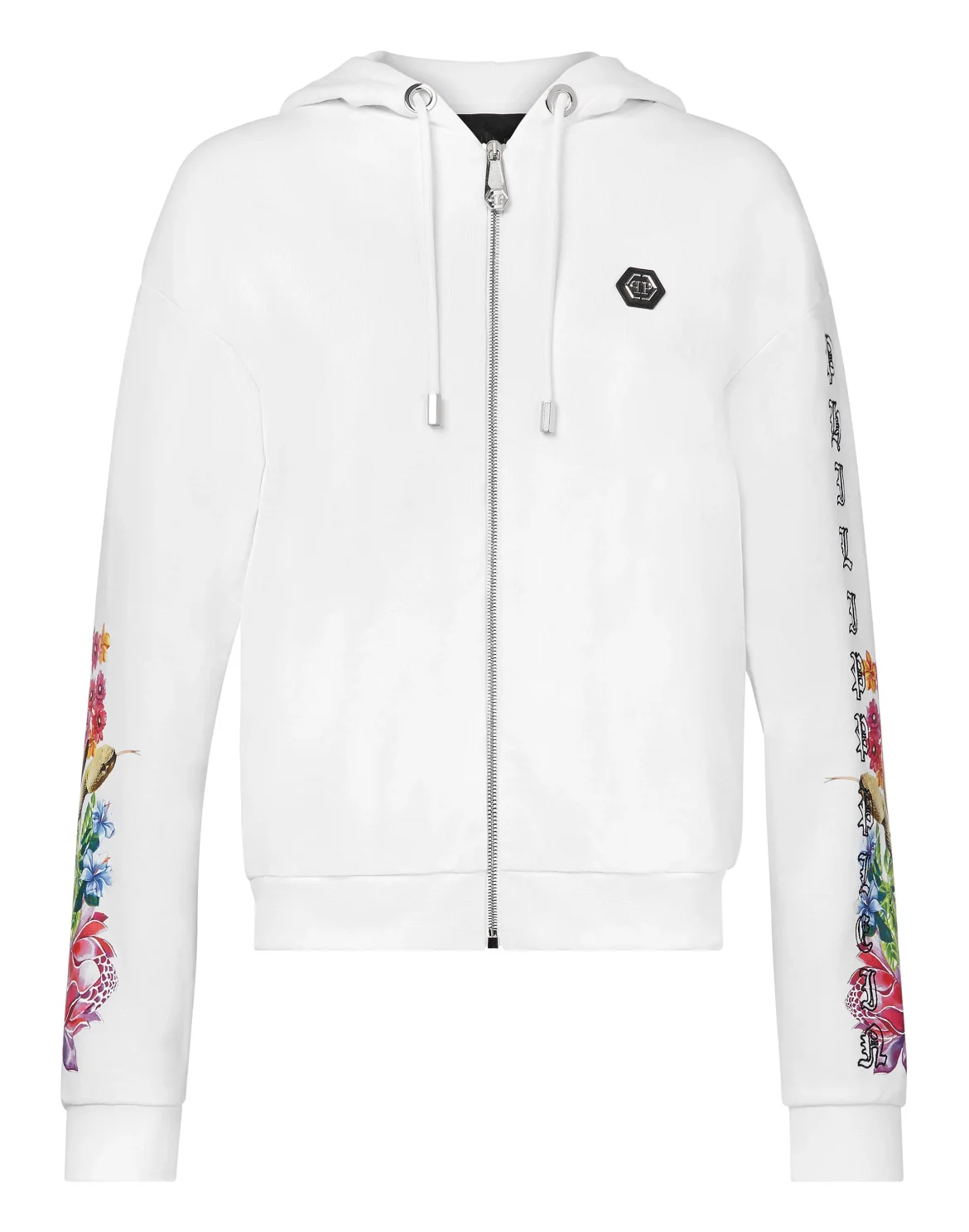 Hoodie Sweatjacket Flowers, цвет: Белый